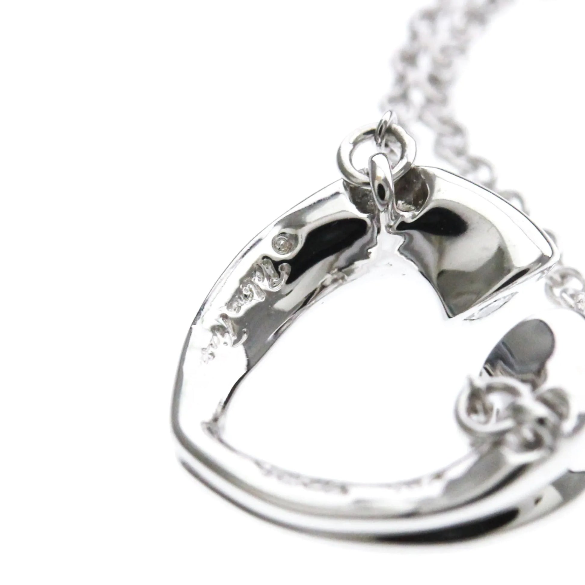 Tiffany & Co. Paloma Picasso Tenderness Heart Pendant 18K White Gold with Diamonds, Silver, White Gold, Necklace