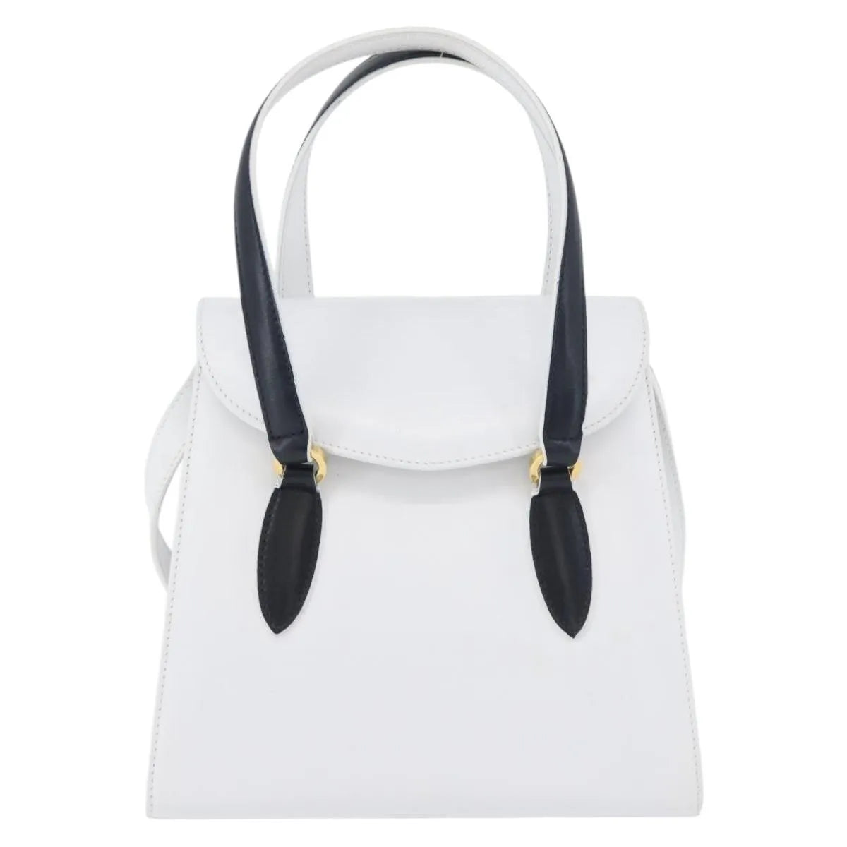 Salvatore Ferragamo Vintage Top handle Leather, White, Leather, Handbag
