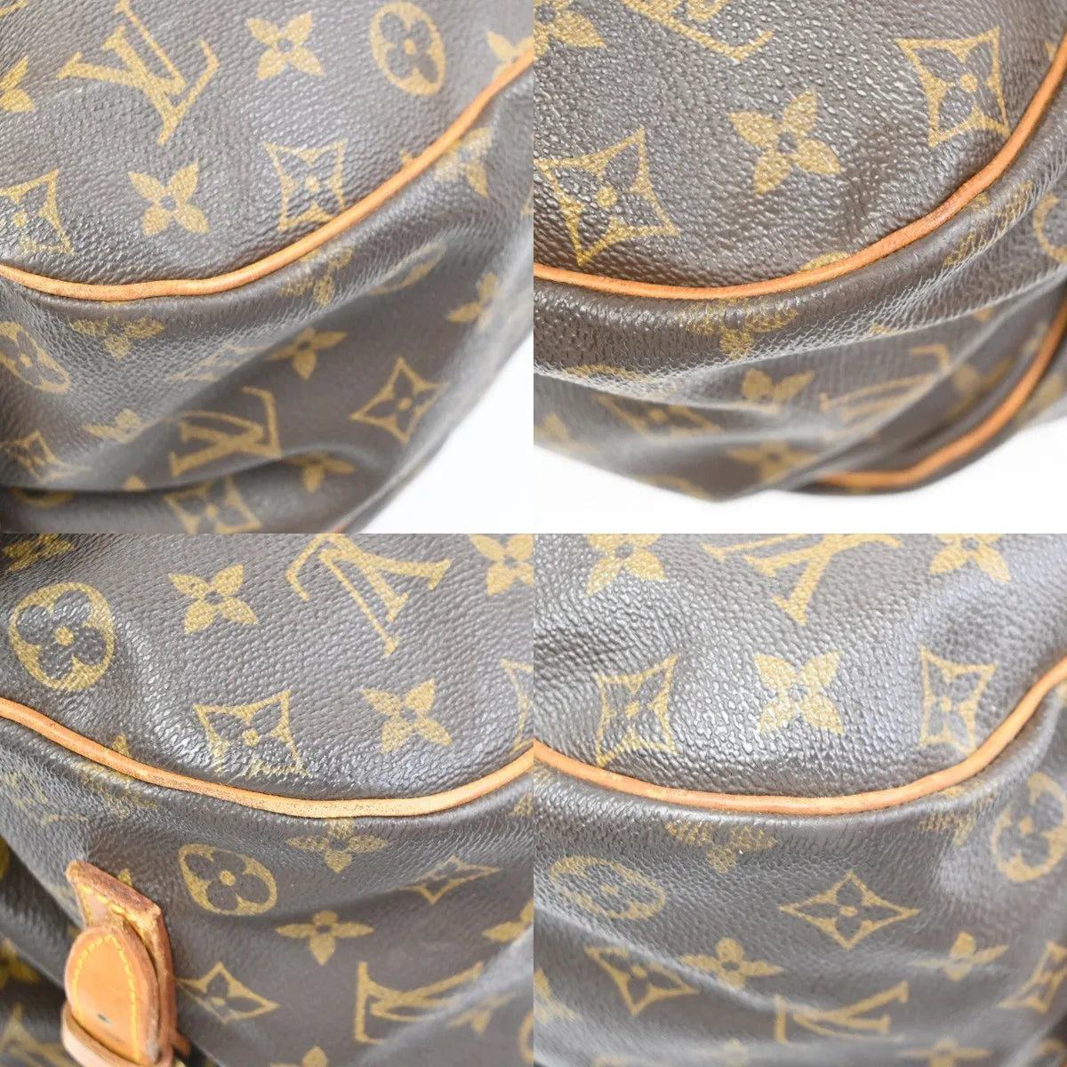 Louis Vuitton Saumur Monogram, Brown, Leather, Shoulder Bag