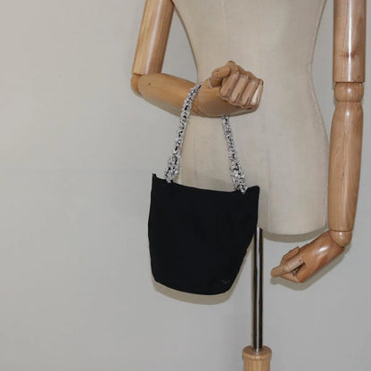 Bottega Veneta Vintage Nylon, Black, Nylon, Handbag