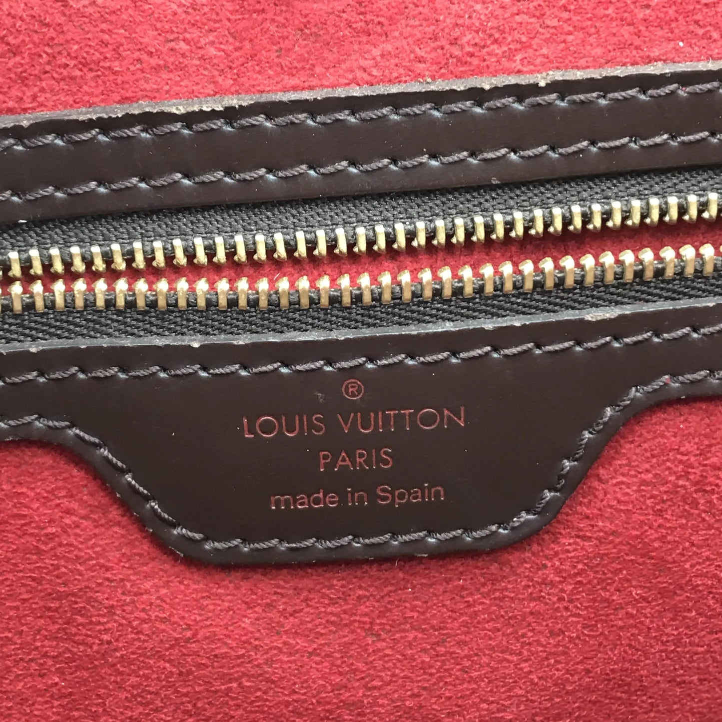 Louis Vuitton Hampstead Damier Ebene, Brown, Canvas, Tote Bag