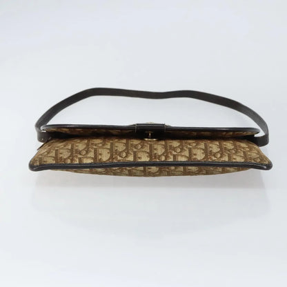 Christian Dior Vintage Trotter Canvas, Beige, Canvas, Shoulder Bag