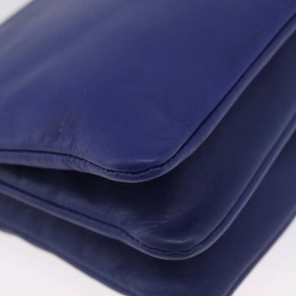 Celine Trio Leather, Blue, Leather, Shoulder Bag