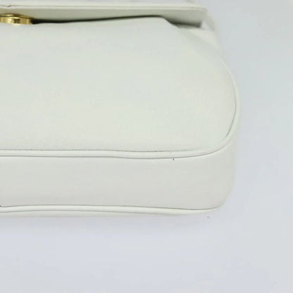 Givenchy Vintage 4G Leather, White, Leather, Shoulder Bag