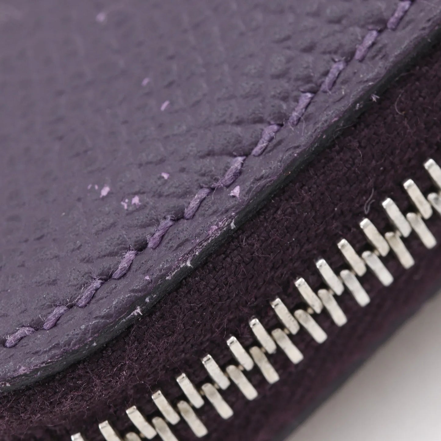 Hermes Azap Zip Around Epsom, Purple, Leather, Wallet