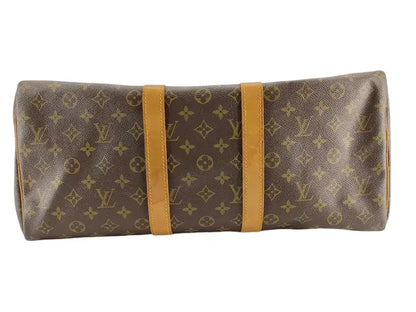Louis Vuitton Keepall Monogram Canvas, Brown, Canvas, Travel Bag