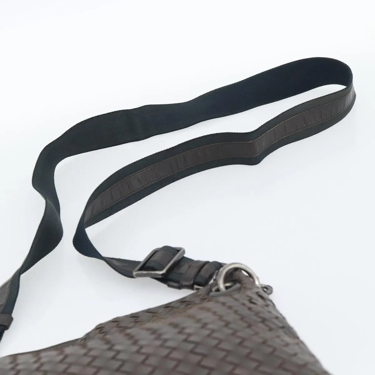Bottega Veneta Flat Messenger Intrecciato Nappa, Brown, Leather, Crossbody Bag