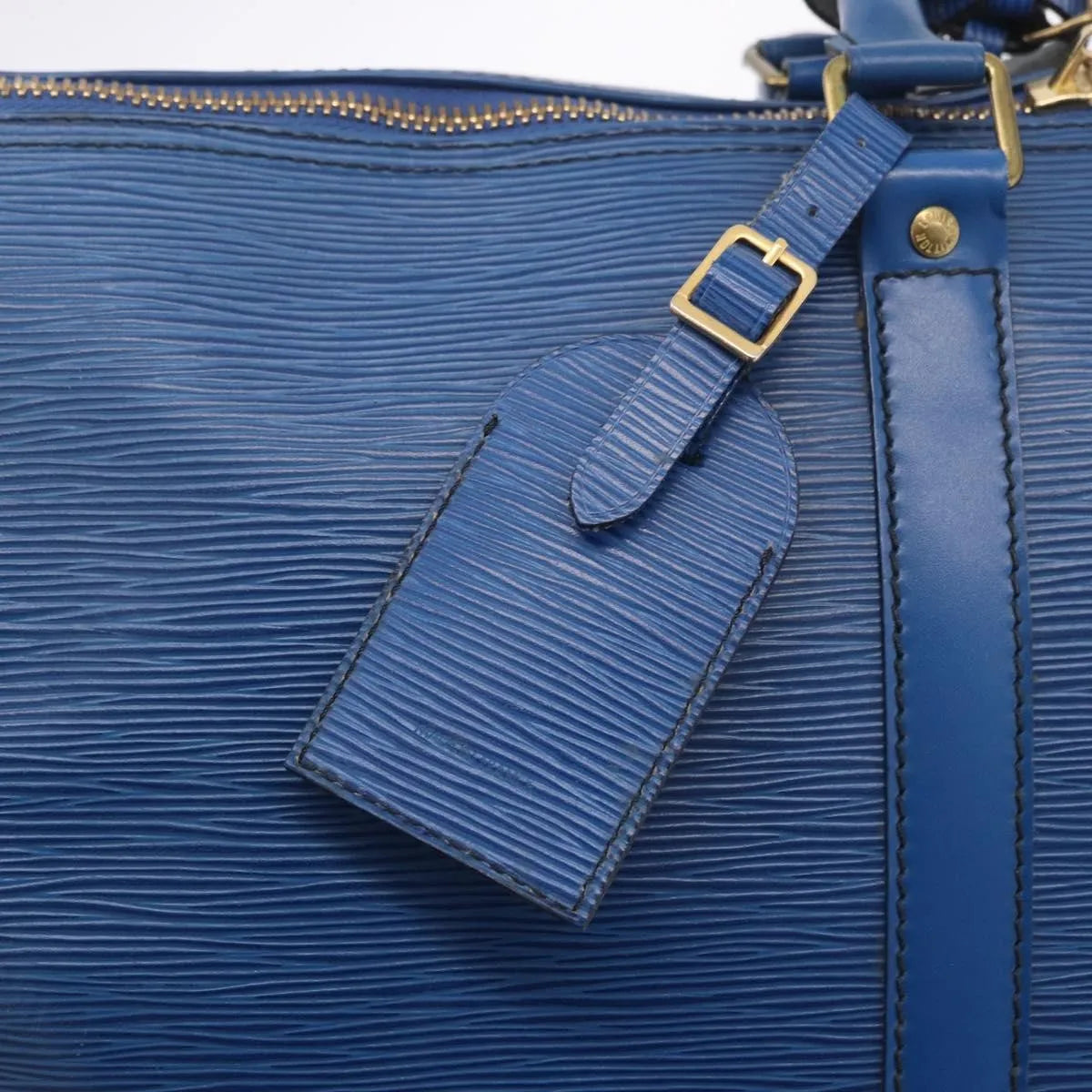 Louis Vuitton Keepall Epi Leather, Blue, Leather, Travel Bag