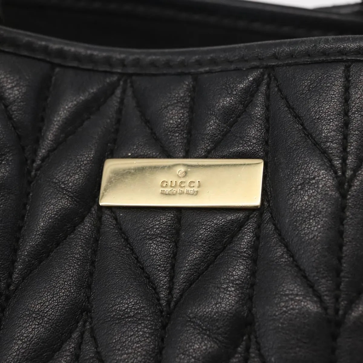 Gucci Vintage tote Leather, Black, Leather, Tote Bag