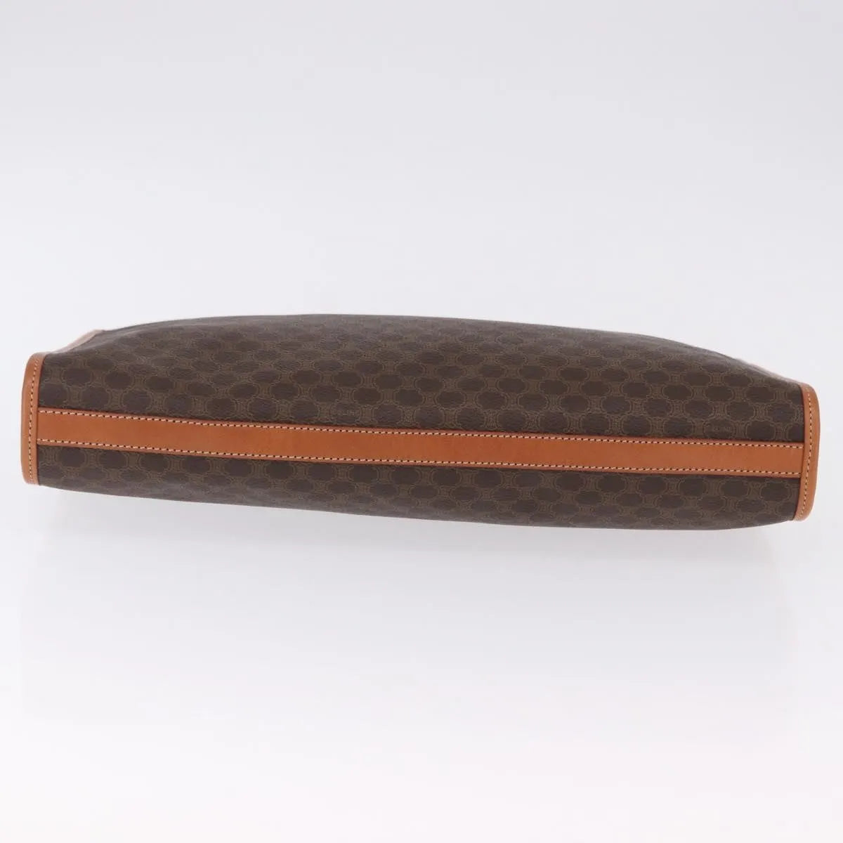 Celine Macadam Pochette Canvas and Leather, Brown, PVC, Clutch