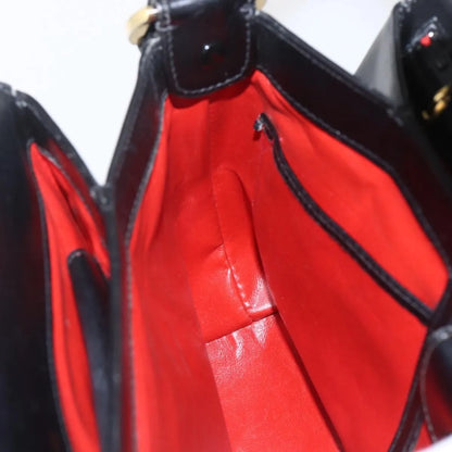 Gucci Vintage Leather, Black, Leather, Handbag
