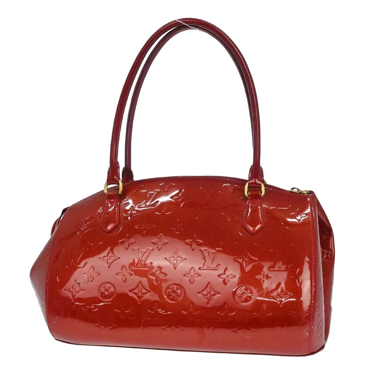 Louis Vuitton Sherwood Monogram, Red, Patent Leather, Handbag