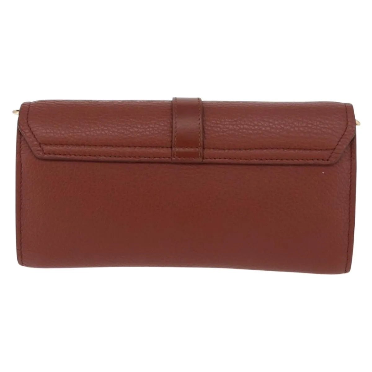 Chloe Aby Chain Leather, Brown, Leather, Shoulder Bag