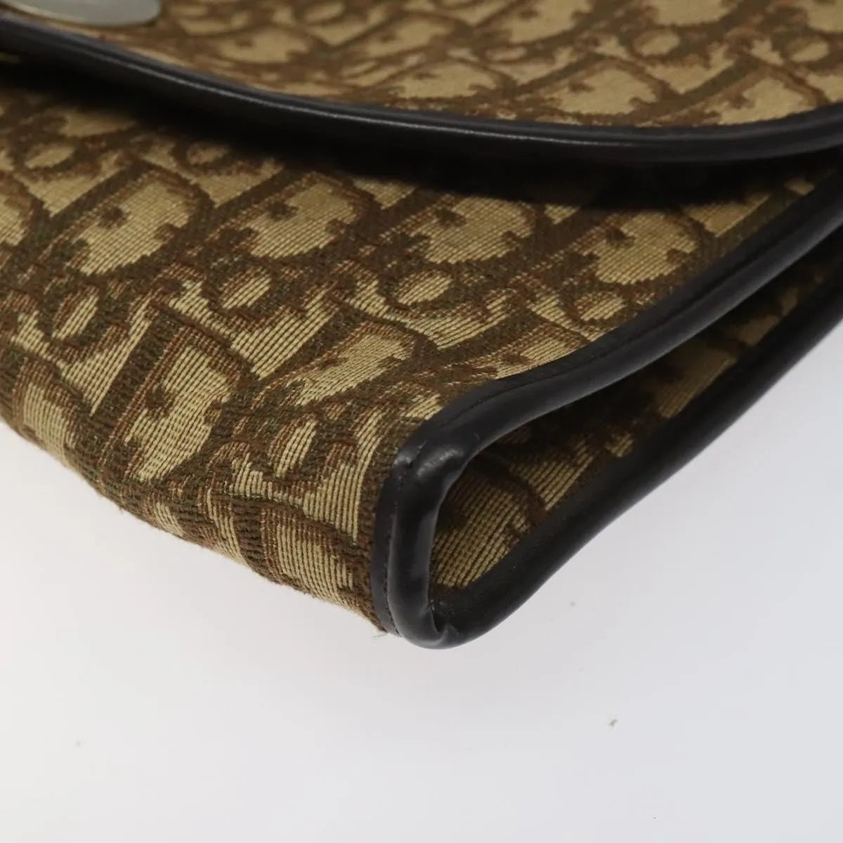 Christian Dior Vintage Trotter Flap Canvas, Brown, Canvas, Shoulder Bag