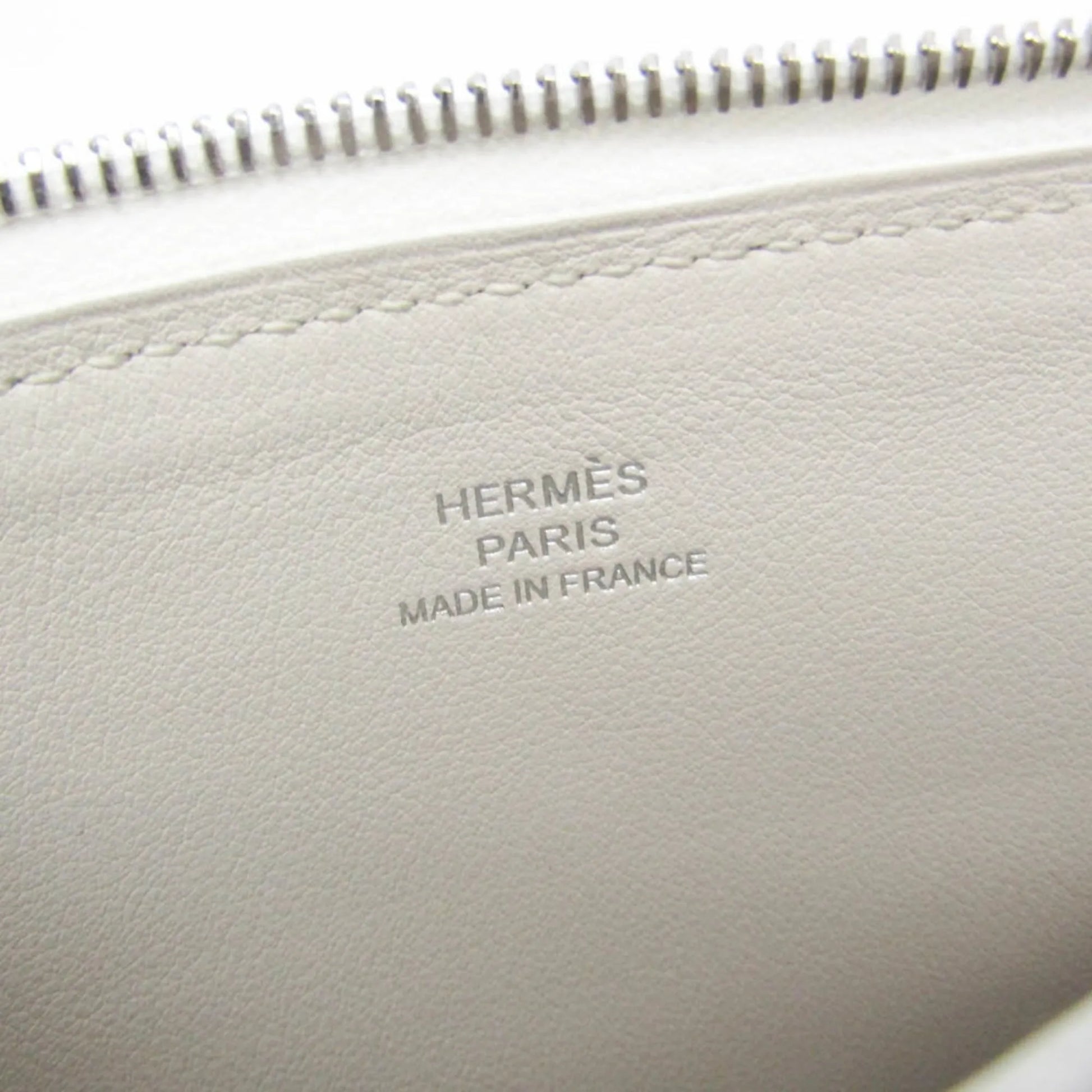 Hermes Atout Evercolor, White, Leather, Clutch