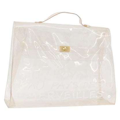 Hermes Kelly Vinyl, Clear, Plastic, Handbag