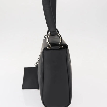 Salvatore Ferragamo Gancini Patent leather, Black, Patent Leather, Shoulder Bag