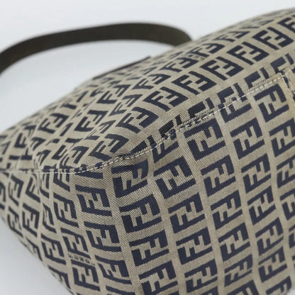 Fendi Zucchino Canvas Mamma Baguette canvas, Navy, Canvas, Shoulder Bag