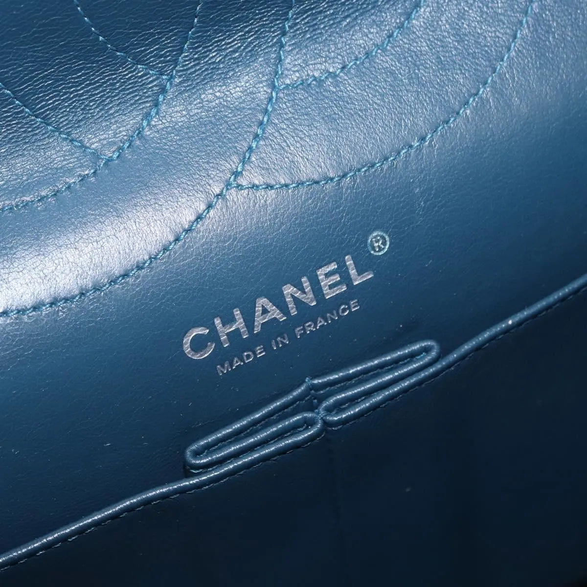 Chanel Reissue 2.55 Flap Quilted Patent, Green, Metal, Shoulder Bag