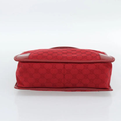 Gucci Structured Top Handle Open Tote GG Canvas, Red, Canvas, Handbag