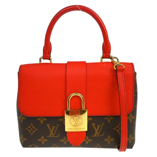 Louis Vuitton Locky Monogram Canvas with Leather, Brown, Canvas, Handbag