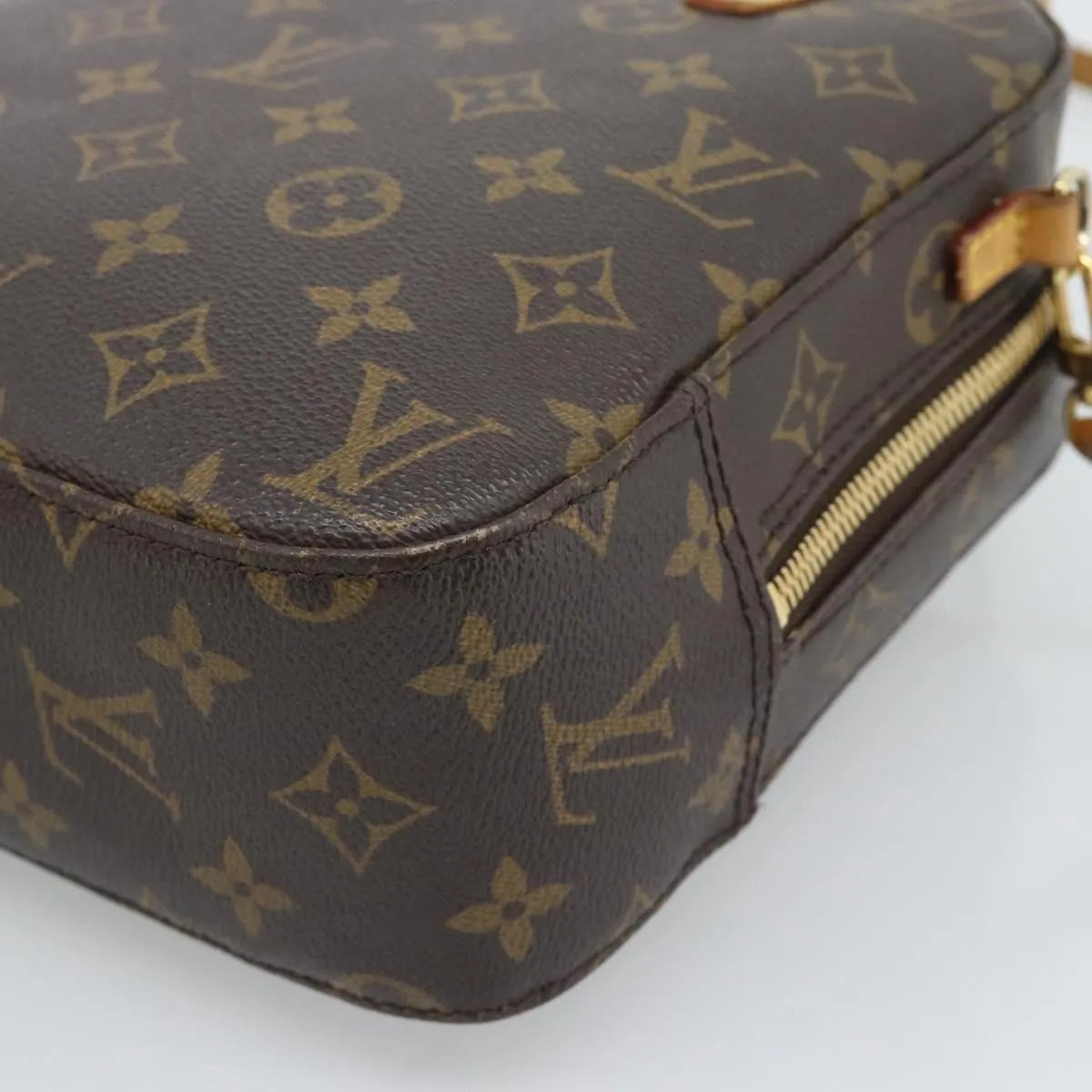 Louis Vuitton Spontini Monogram Canvas, Brown, Canvas, Handbag