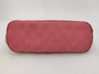 Gucci D-Ring Shoulder Bag (Outlet) GG Canvas, Pink, Canvas, Shoulder Bag