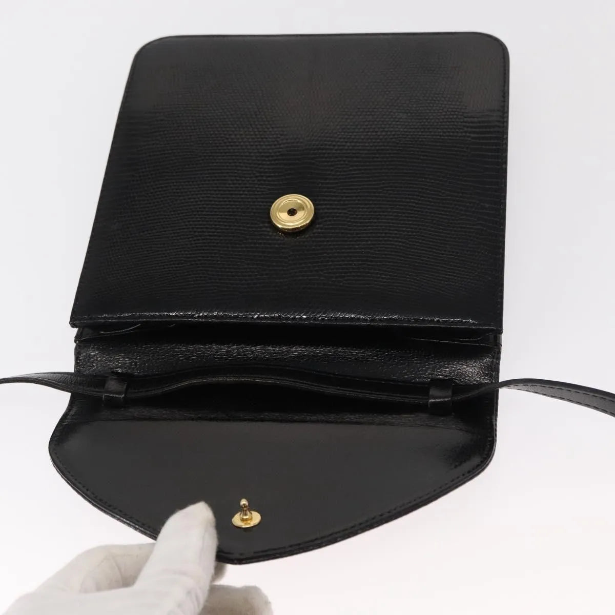 Saint Laurent Vintage Leather, Black, Leather, Shoulder Bag