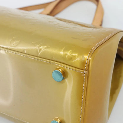 Louis Vuitton Brea Monogram Vernis, Beige, Patent Leather, Handbag