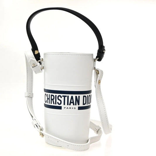 Christian Dior Vibe Bottle Holder Printed Leather, White, Leather, Shoulder Bag
