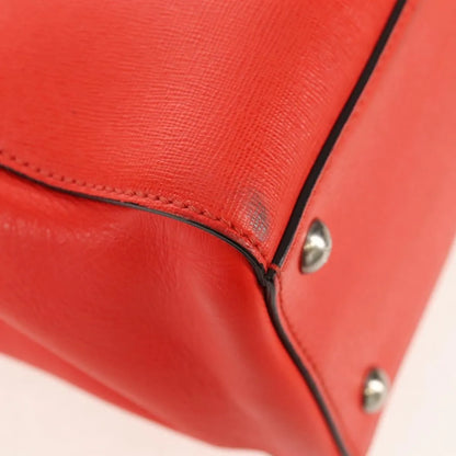 Fendi 2Jours Leather, Red, Leather, Tote Bag