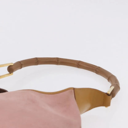 Gucci Bamboo Jackie Suede, Pink, Suede, Handbag