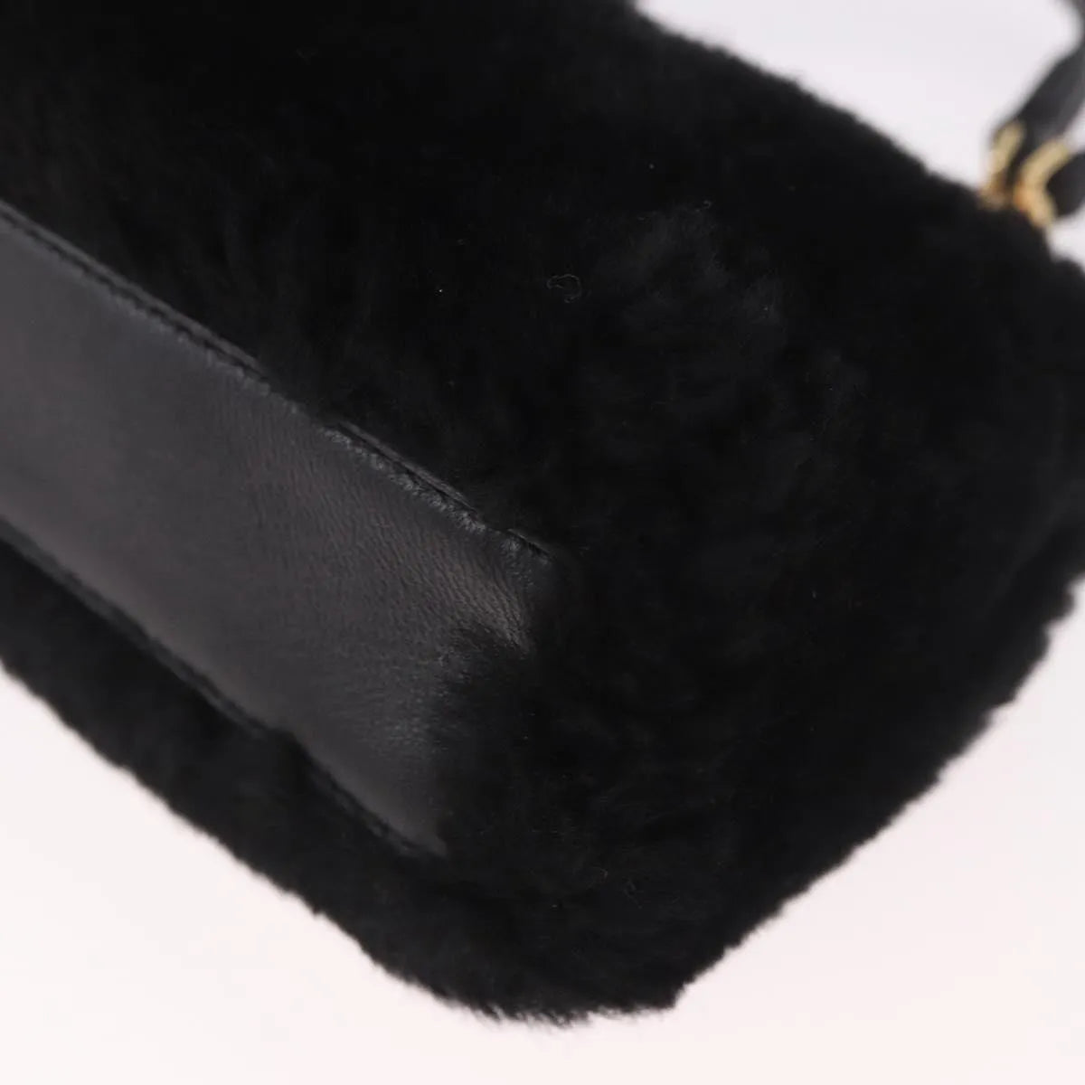 Fendi Peekaboo Fur, Black, Fur, Handbag