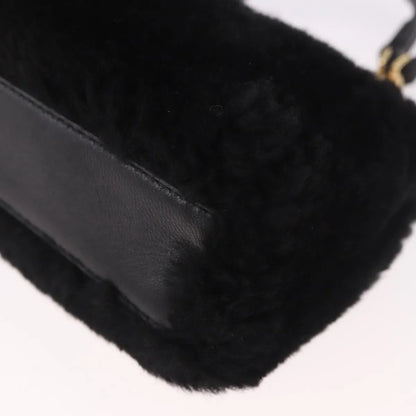 Fendi Peekaboo Fur, Black, Fur, Handbag