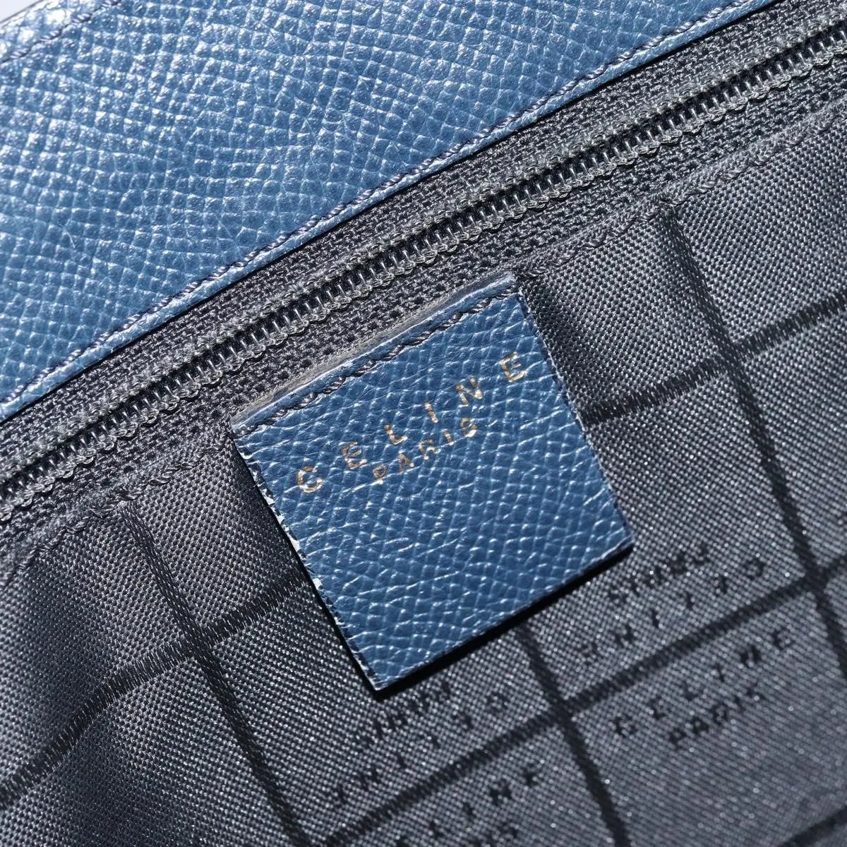 Celine Vintage Leather, Navy, Leather, Shoulder Bag