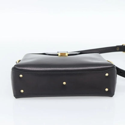 Gucci Vintage Leather, Black, Leather, Shoulder Bag