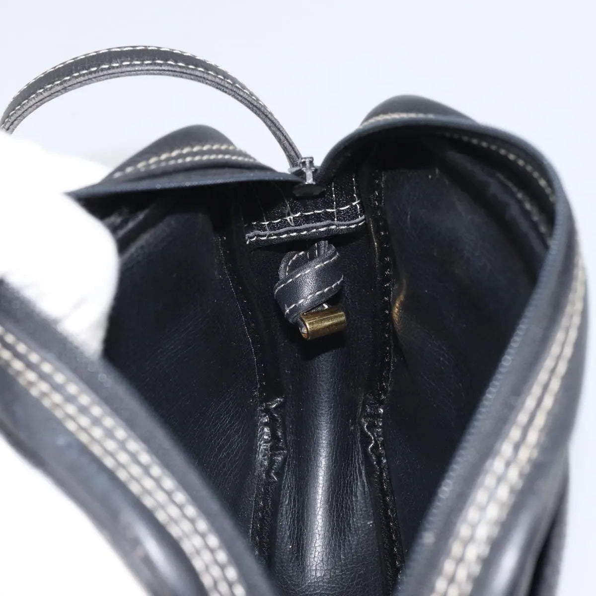 Christian Dior CD Shoulder bag Leather, Navy, Leather, Shoulder Bag