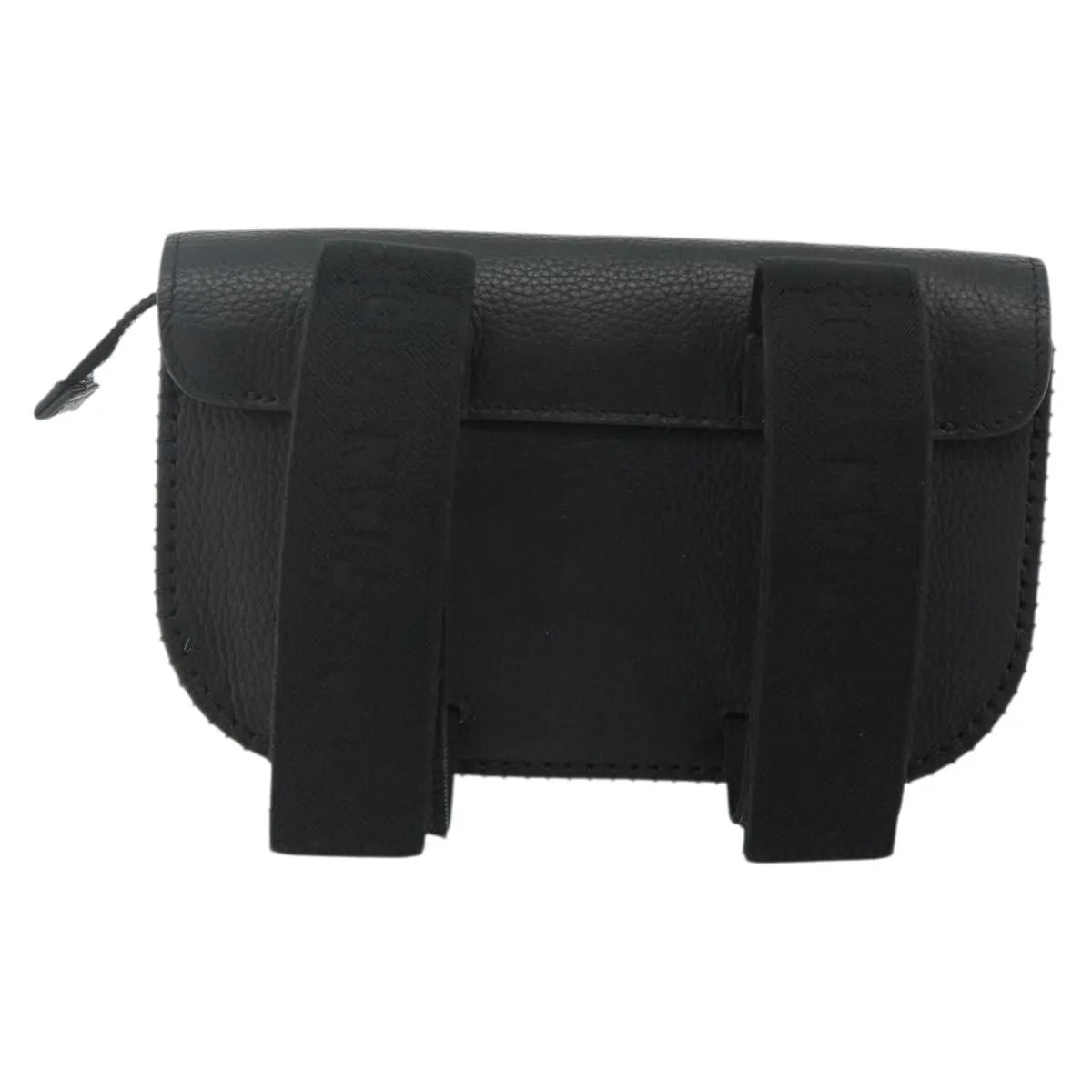 Christian Dior Saddle Pouch Belt Leather, Black, Leather, Clutch