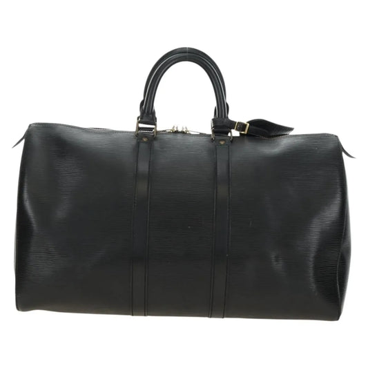 Louis Vuitton Keepall Epi Leather, Black, Leather, Travel Bag