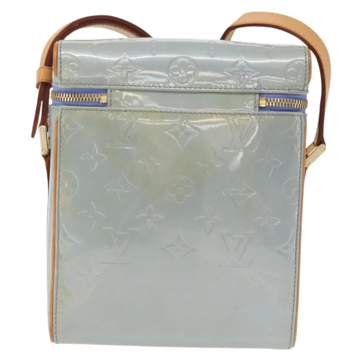 Louis Vuitton Sullivan Monogram Vernis, Blue, Patent Leather, Shoulder Bag