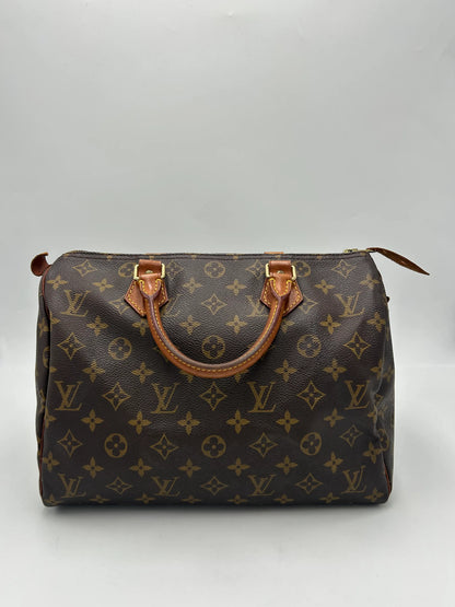 Louis Vuitton Speedy Monogram Canvas, Brown, Canvas, Handbag
