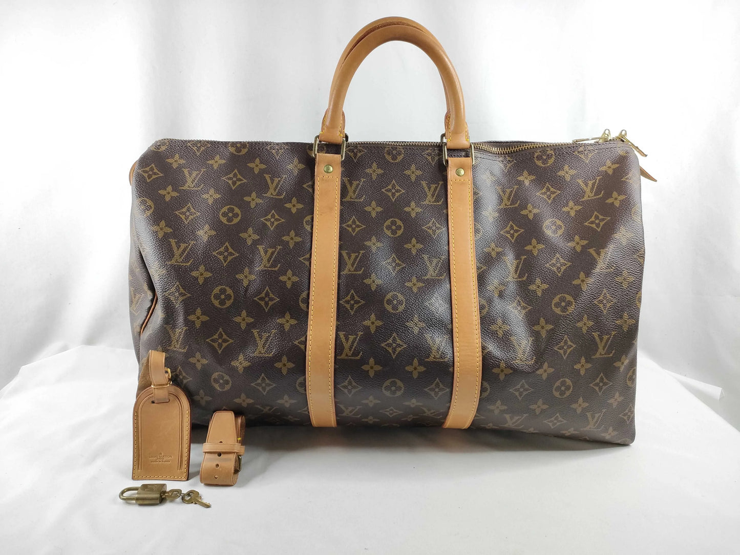 Louis Vuitton Keepall Monogram Canvas, Brown, Canvas, Travel Bag