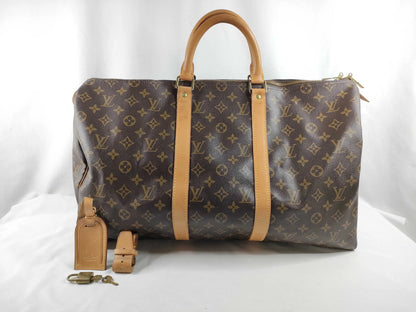 Louis Vuitton Keepall Monogram Canvas, Brown, Canvas, Travel Bag