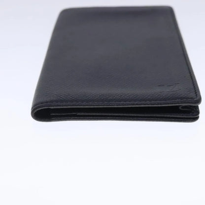 Louis Vuitton Porte Cartes Taiga Leather, Gray, Leather, Wallet