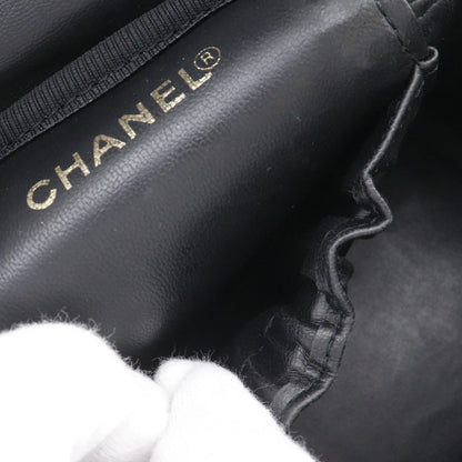 Chanel Vintage Timeless Cosmetic Case Caviar, Black, Leather, Handbag