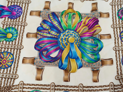 Hermes Carré 90 Silk multicolor, Multicolour, Silk, Scarf