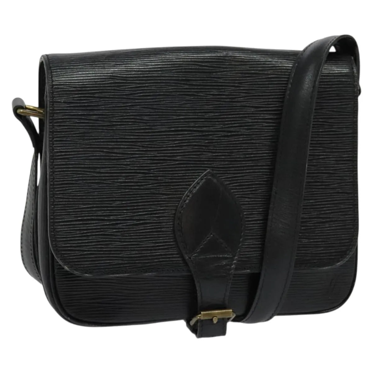 Louis Vuitton Cartouchiere Epi Leather, Black, Leather, Shoulder Bag