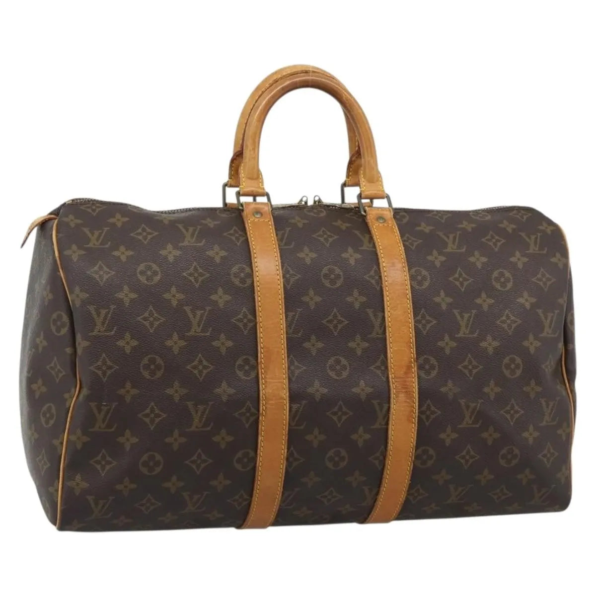 Louis Vuitton Keepall Monogram, Brown, Canvas, Travel Bag