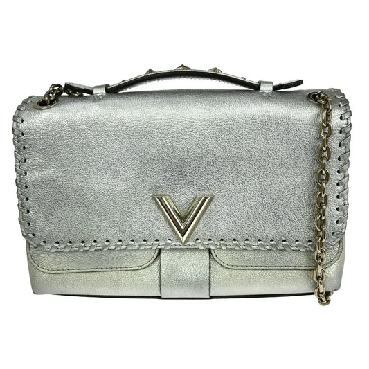 Louis Vuitton Very Chain Monogram Leather, Silver, Leather, Handbag