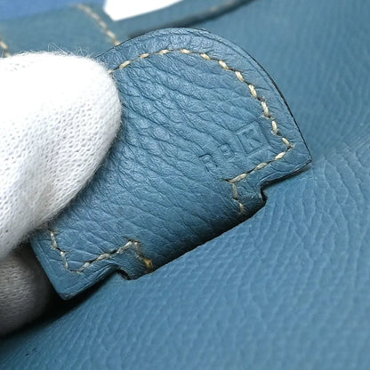 Hermes Evelyne Bag Gen II Clemence, Blue, Leather, Shoulder Bag